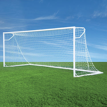 Soccer Goal Replacement Nets (4 in. Sq. - 3mm Twist) - Club Soccer Goal (8 ft.H x 24 ft.W x 4 ft.B x 10 ft.D) (White)
